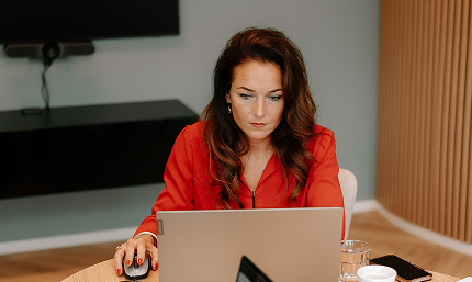 woman working in an office